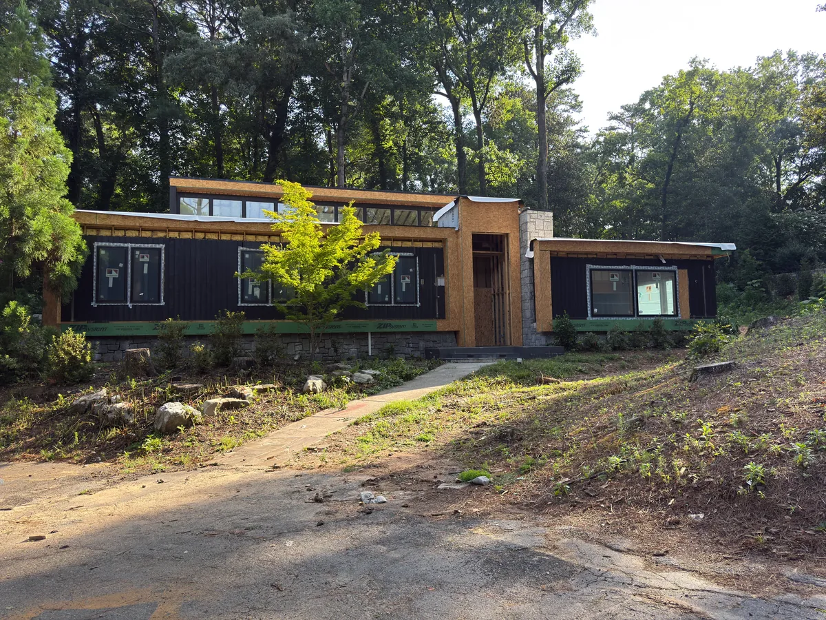 Photograph of a residential asset under construction, front elevation